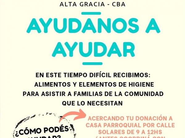 Ayudanos a ayudar